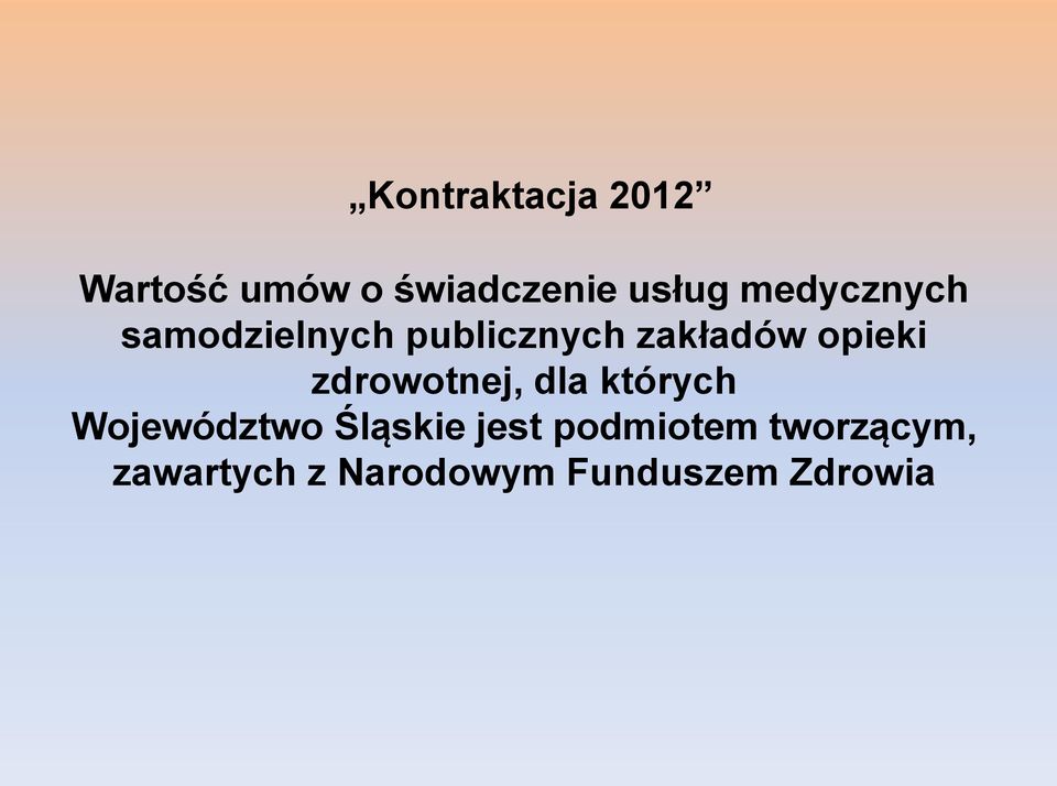 zdrowotnej, dla których Województwo Śląskie jest