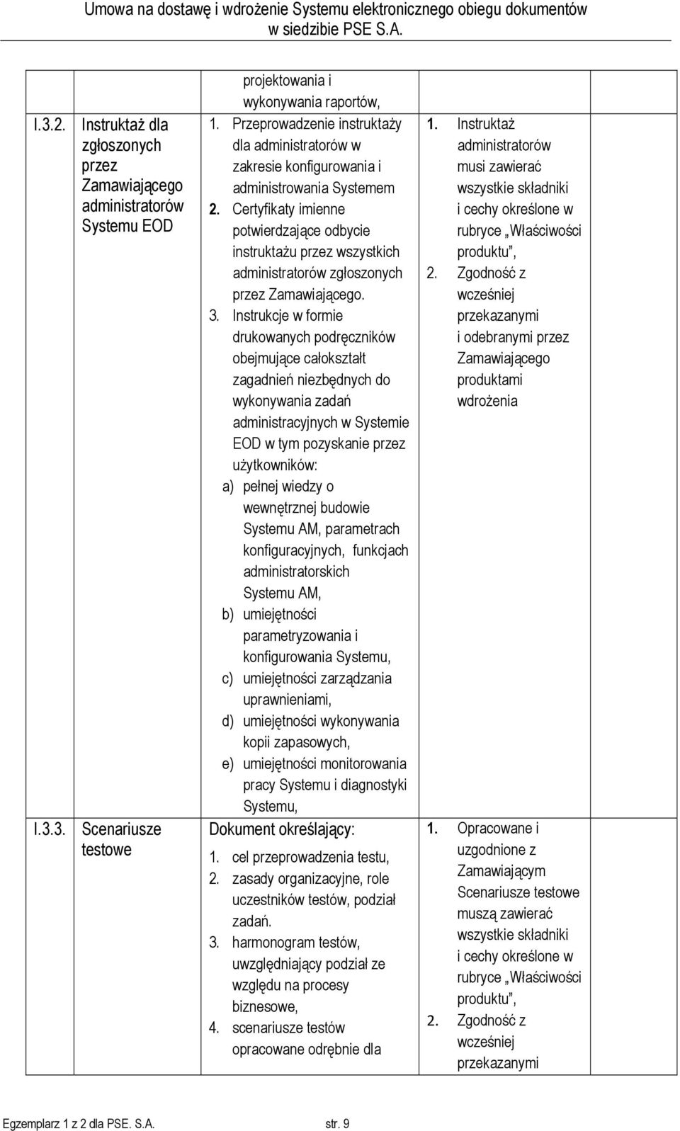 Certyfikaty imienne potwierdzające odbycie instruktażu przez wszystkich administratorów zgłoszonych przez. 3.