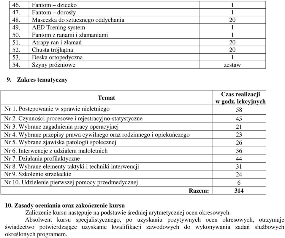 Czynności procesowe i rejestracyjno-statystyczne 45 Nr 3. Wybrane zagadnienia pracy operacyjnej 21 Nr 4. Wybrane przepisy prawa cywilnego oraz rodzinnego i opiekuńczego 23 Nr 5.