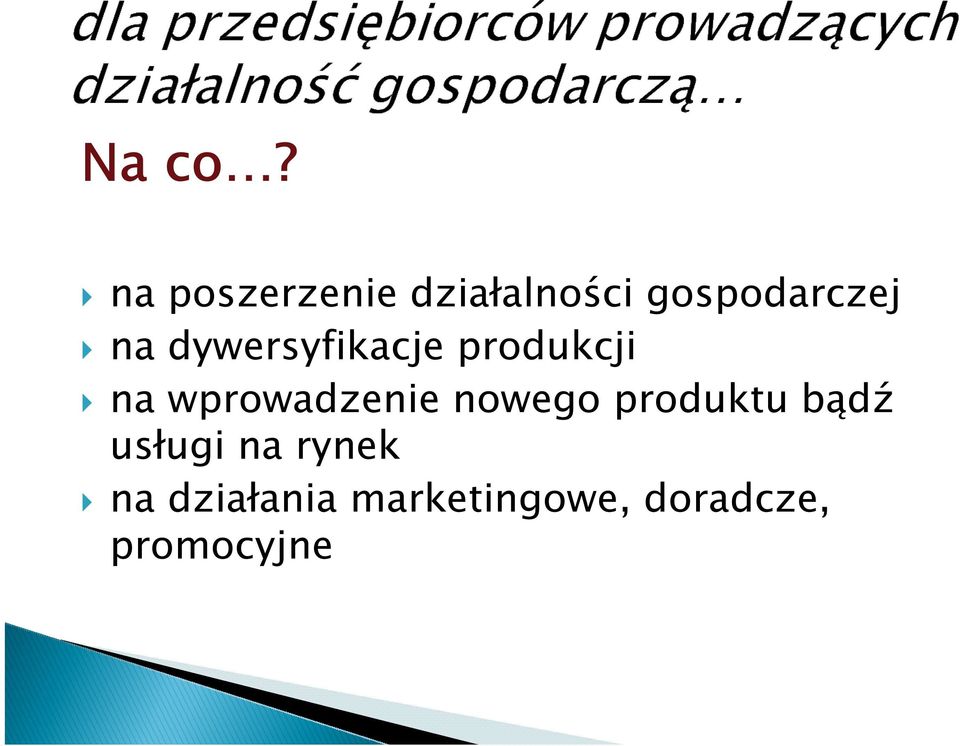 dywersyfikacje produkcji na wprowadzenie