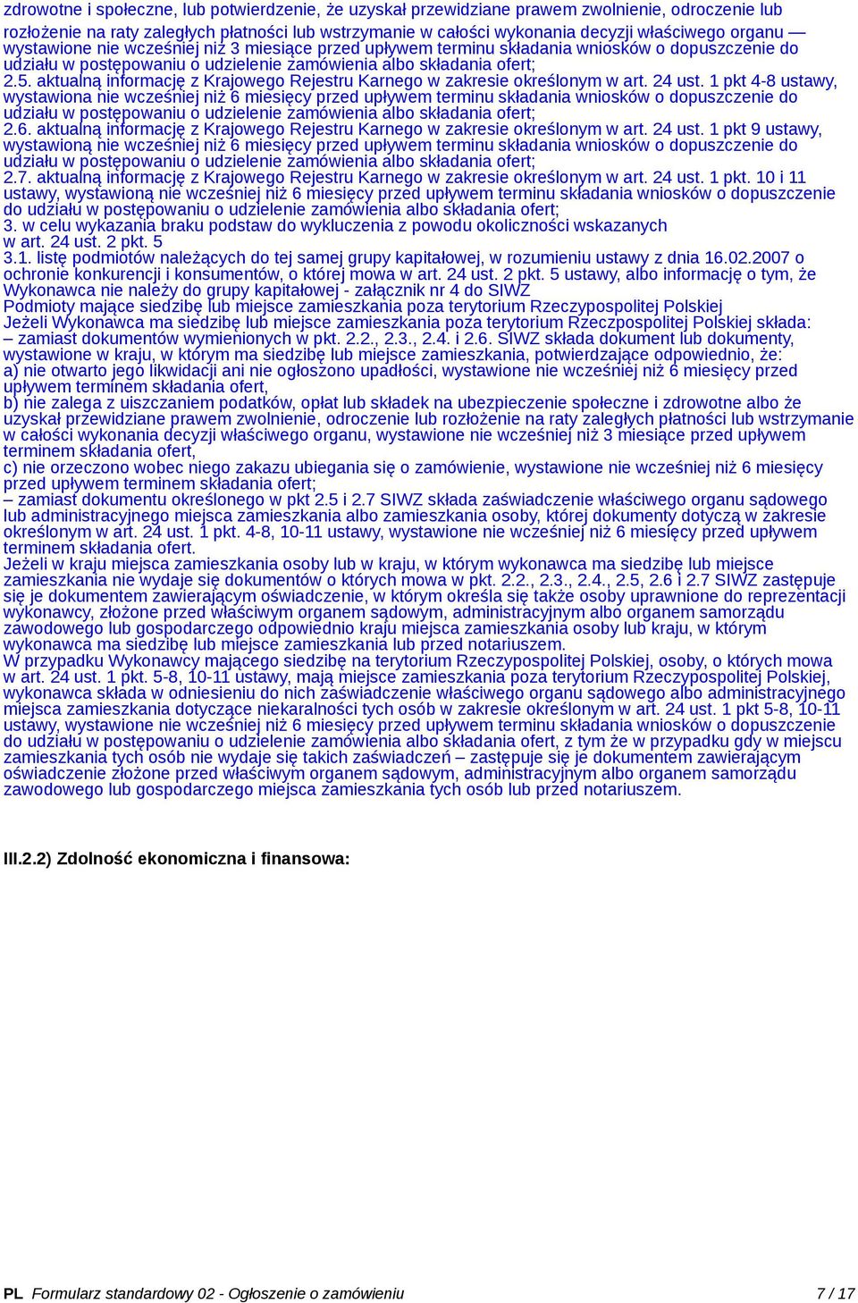 aktualną informację z Krajowego Rejestru Karnego w zakresie określonym w art. 24 ust.