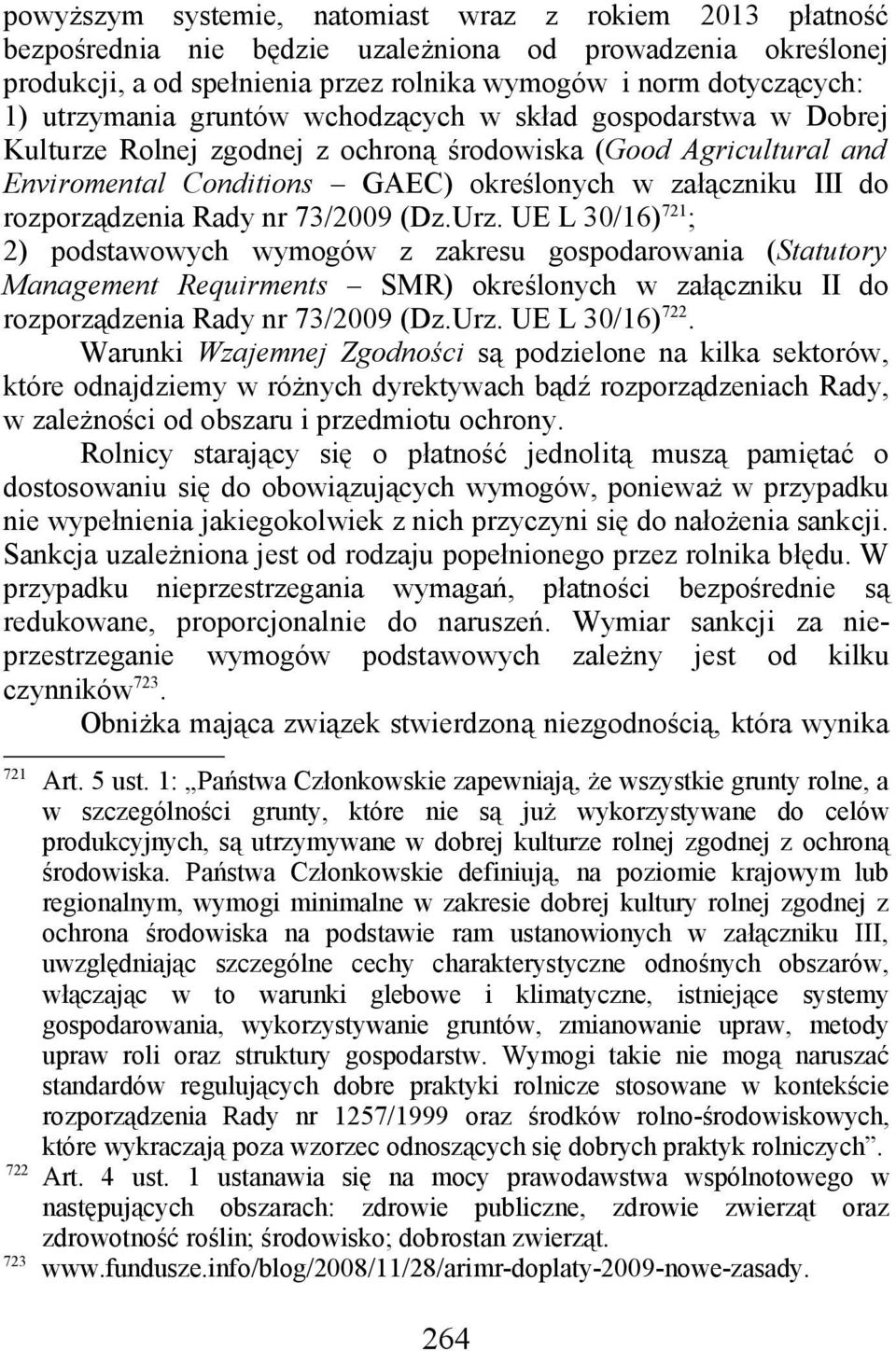 rozporządzenia Rady nr 73/2009 (Dz.Urz.