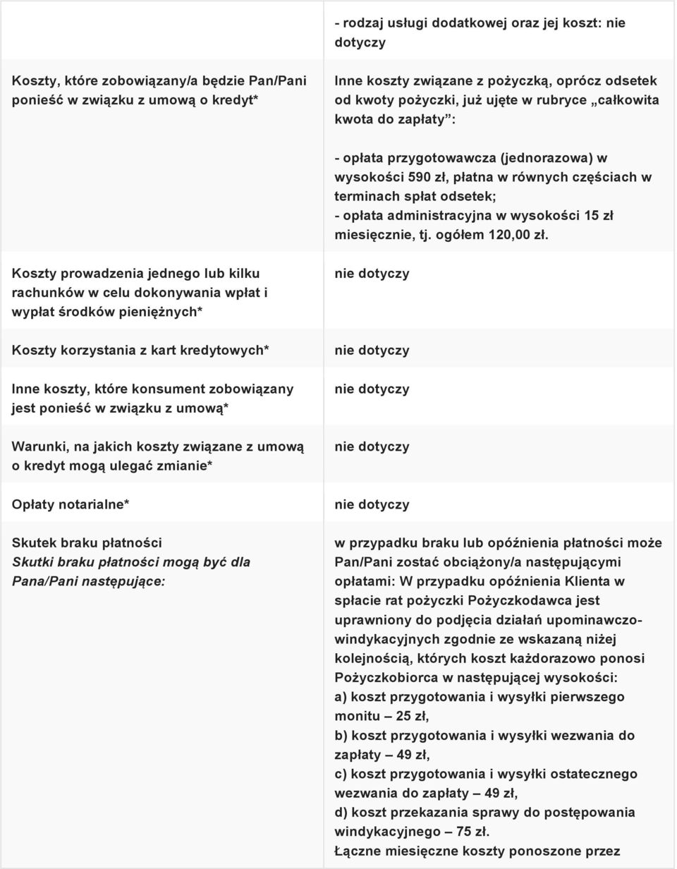 wysokości 15 zł miesięcznie, tj. ogółem 120,00 zł.