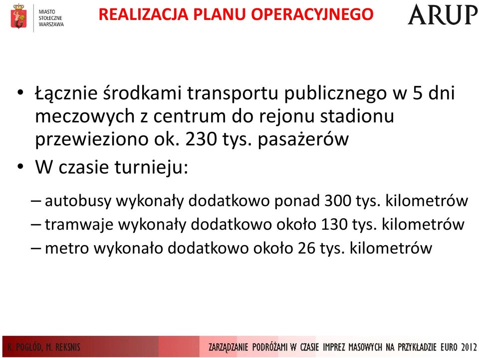 pasażerów W czasie turnieju: autobusy wykonały dodatkowo ponad 300 tys.