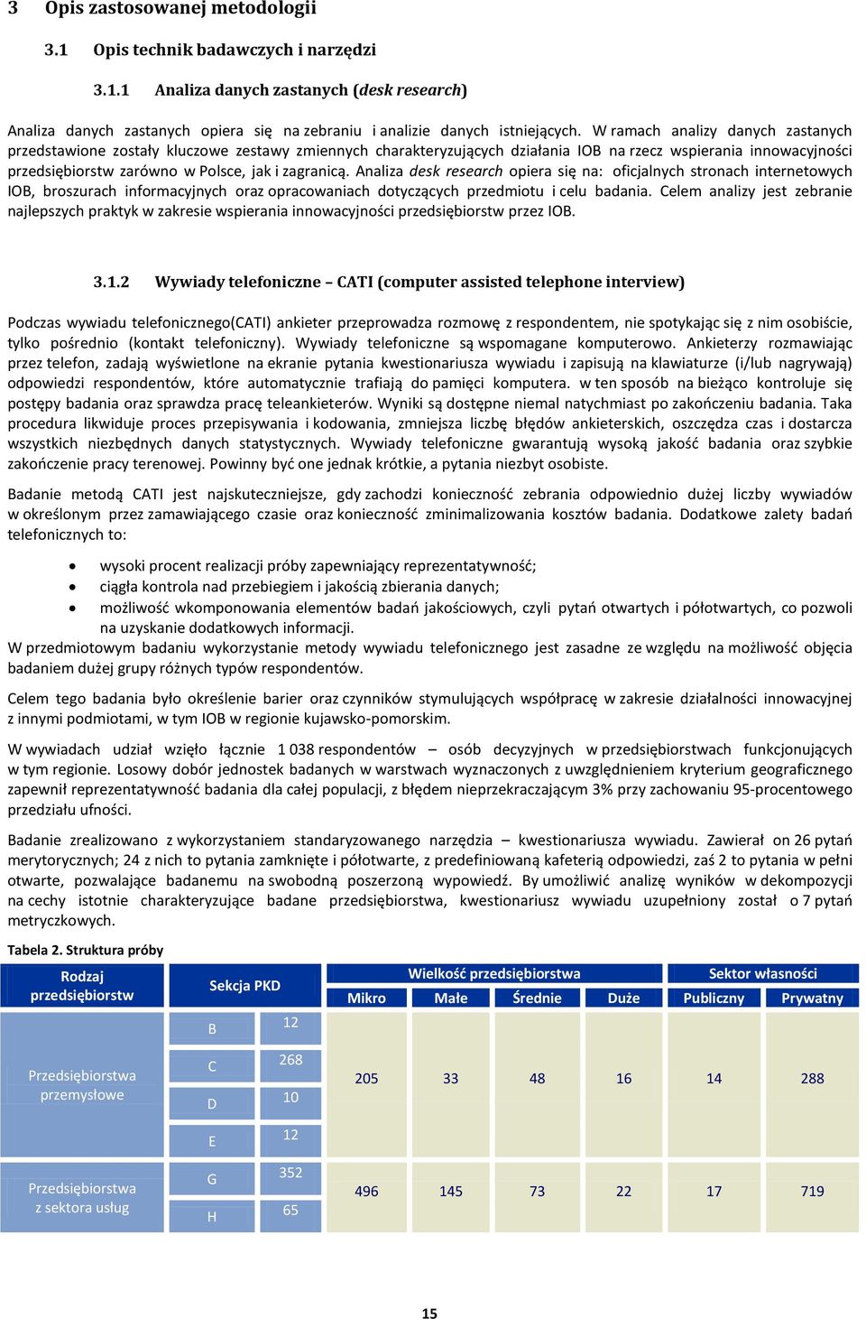 zagranicą. Analiza desk research opiera się na: oficjalnych stronach internetowych IOB, broszurach informacyjnych oraz opracowaniach dotyczących przedmiotu i celu badania.
