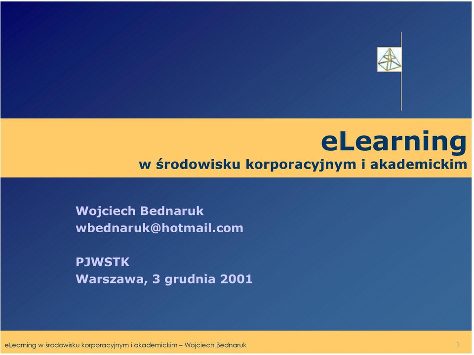 com PJWSTK Warszawa, 3 grudnia 2001  akademickim