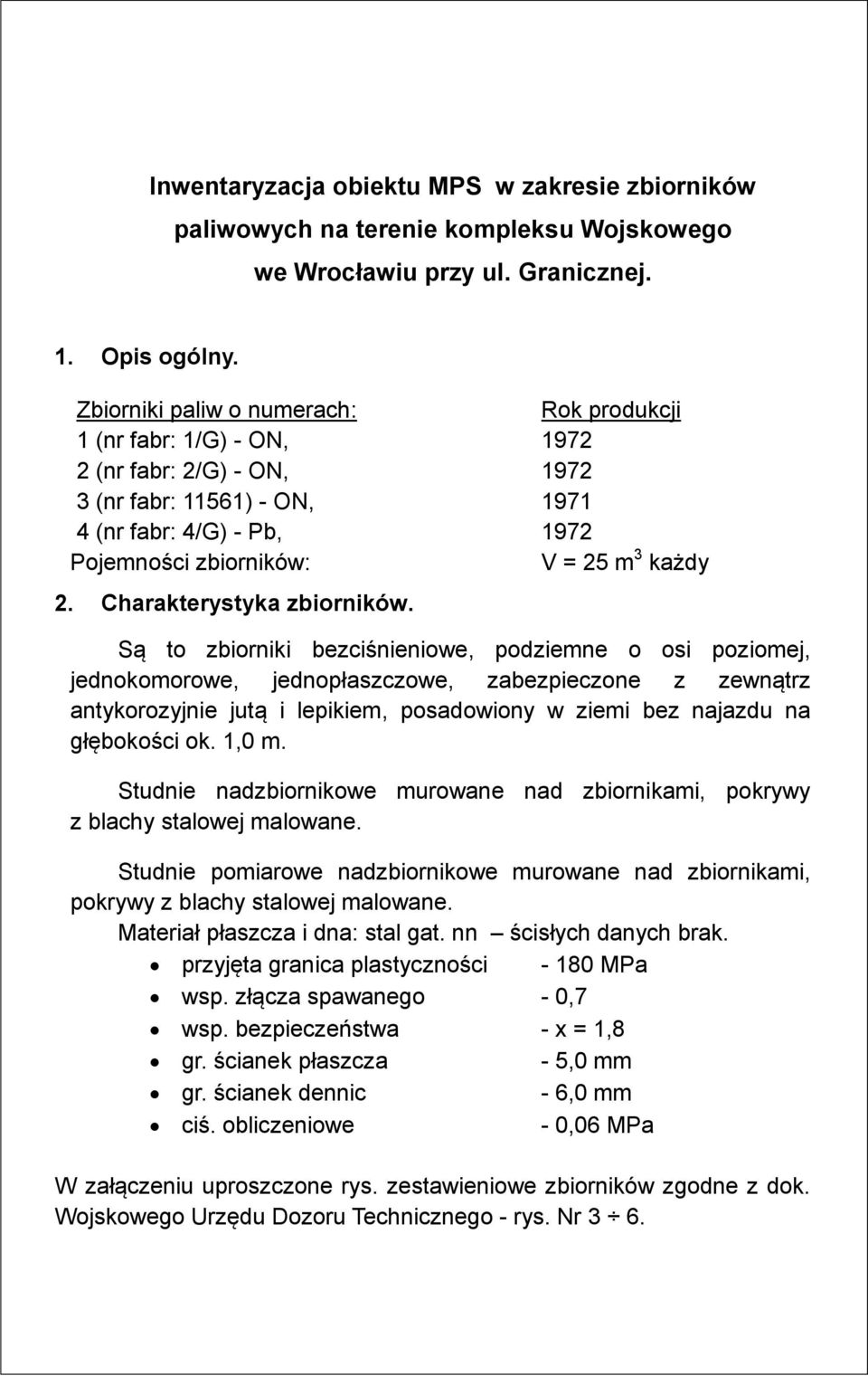 Charakterystyka zbiorników.