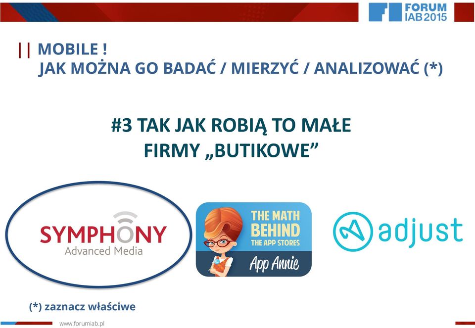 / ANALIZOWAĆ (*) #3 TAK JAK