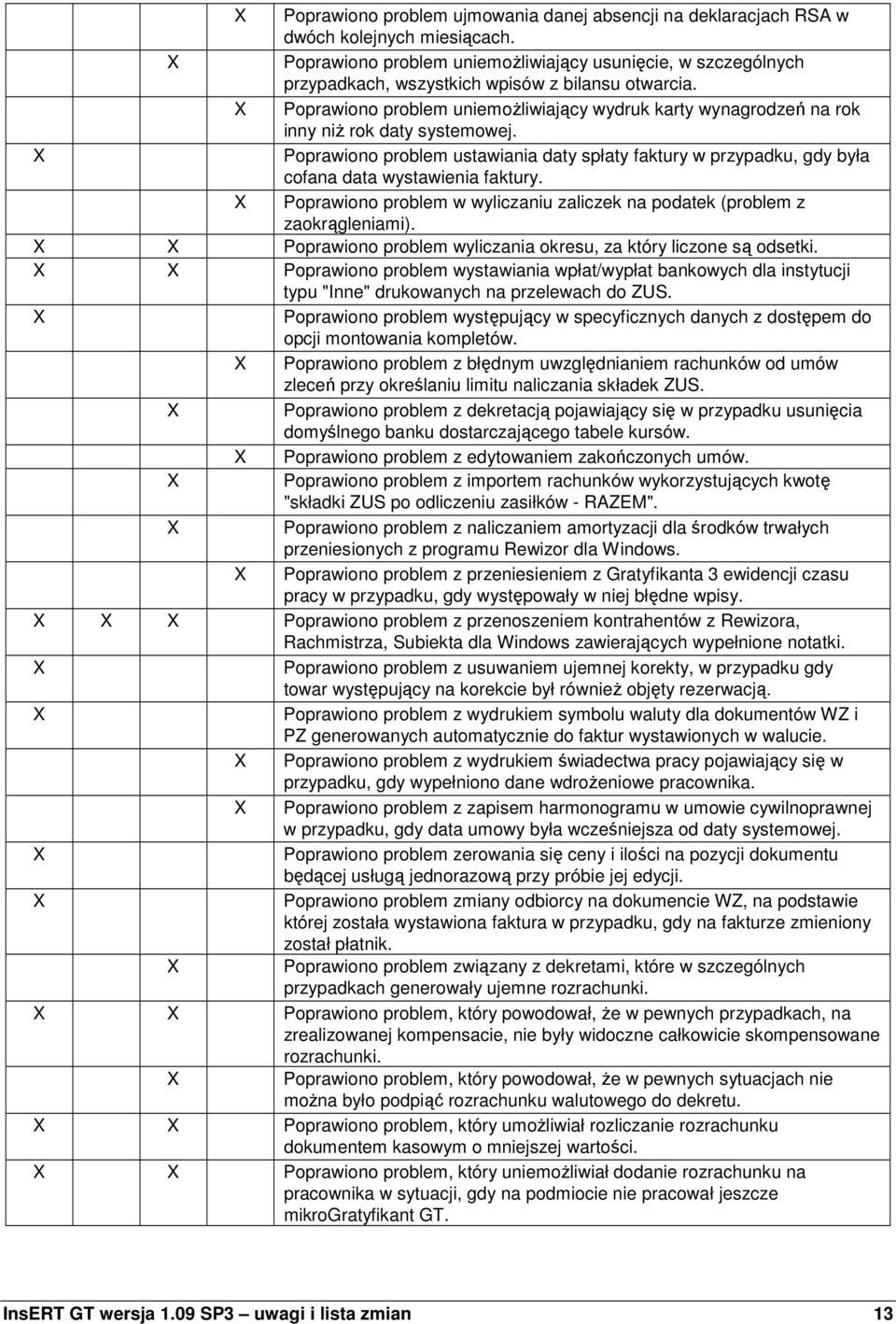 Poprawiono problem uniemoŝliwiający wydruk karty wynagrodzeń na rok inny niŝ rok daty systemowej.