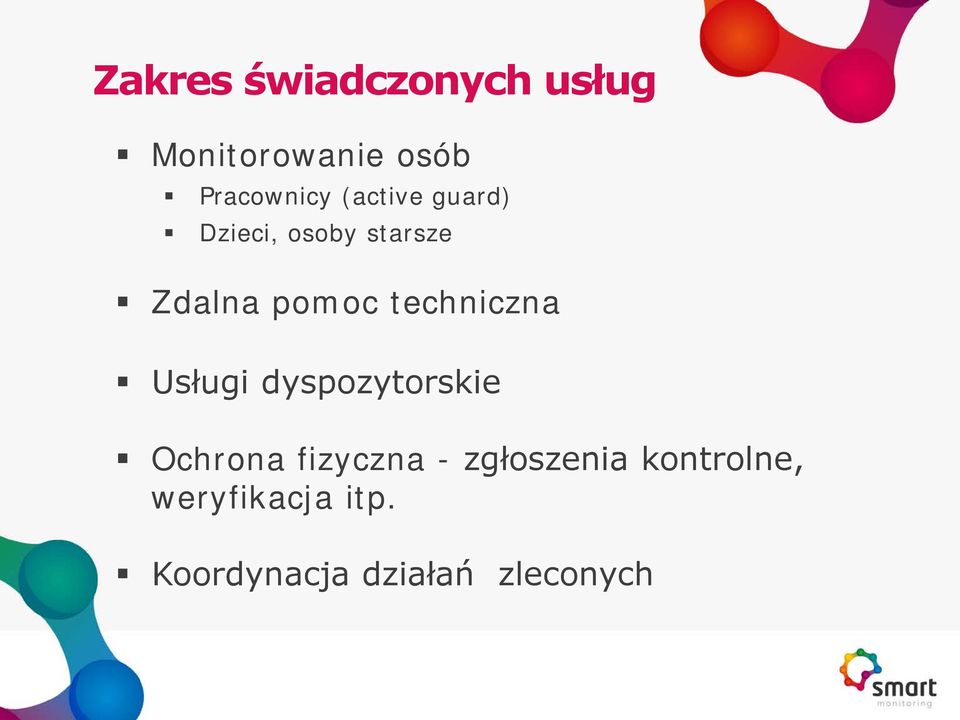 techniczna Usługi dyspozytorskie Ochrona fizyczna -