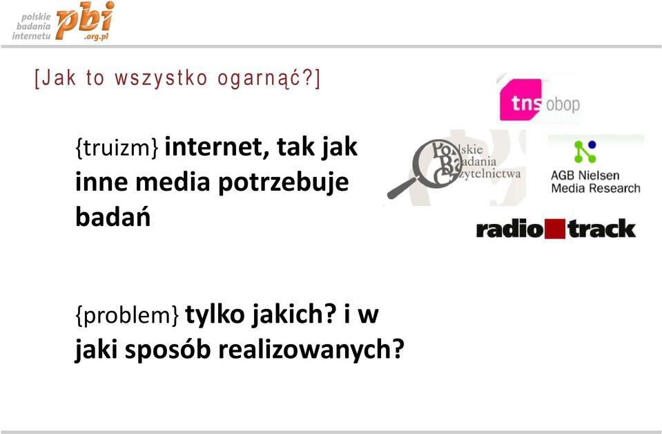 media potrzebuje badań {problem} tylko