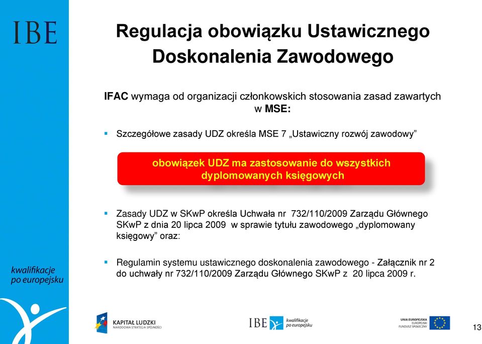 Zasady UDZ w SKwP określa Uchwała nr 732/110/2009 Zarządu Głównego SKwP z dnia 20 lipca 2009 w sprawie tytułu zawodowego dyplomowany