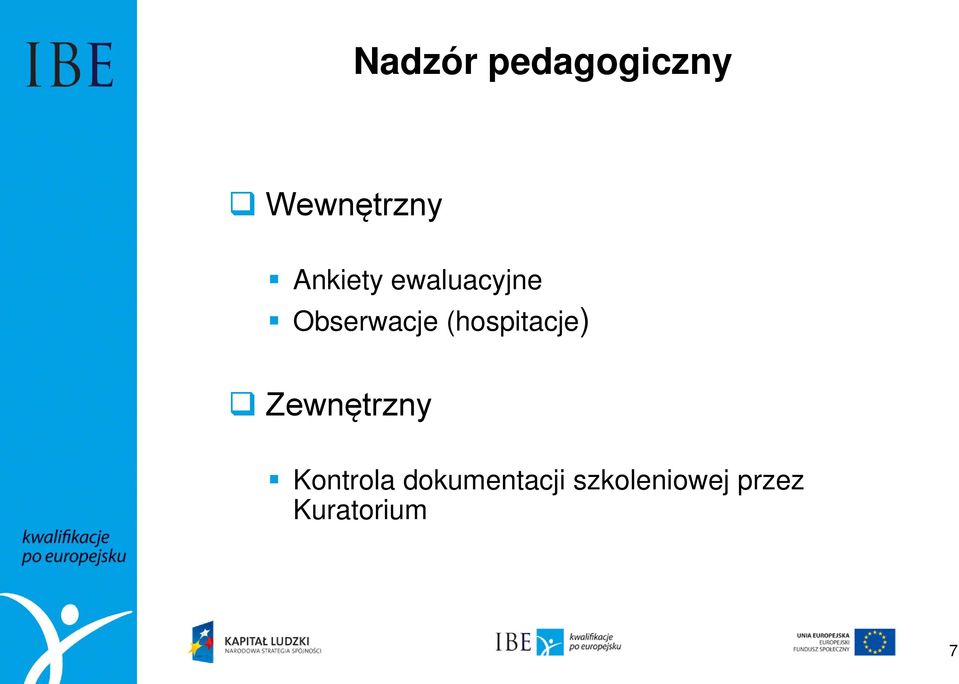 (hospitacje) Zewnętrzny Kontrola