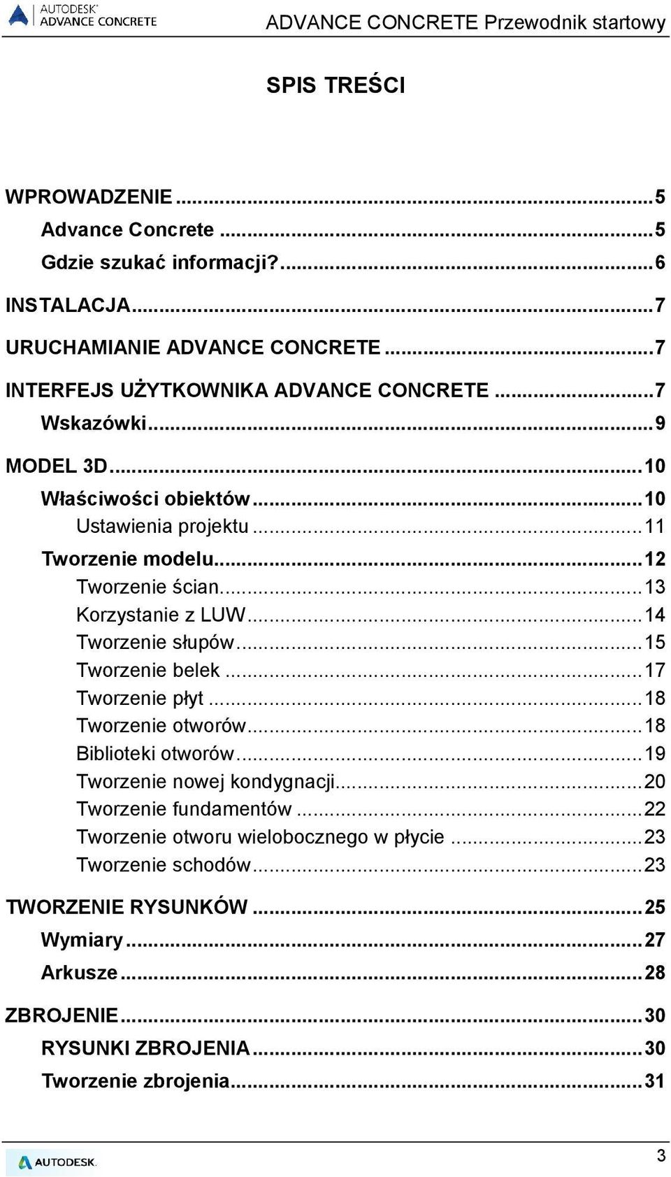 .. 15 Tworzenie belek... 17 Tworzenie płyt... 18 Tworzenie otworów... 18 Biblioteki otworów... 19 Tworzenie nowej kondygnacji... 20 Tworzenie fundamentów.