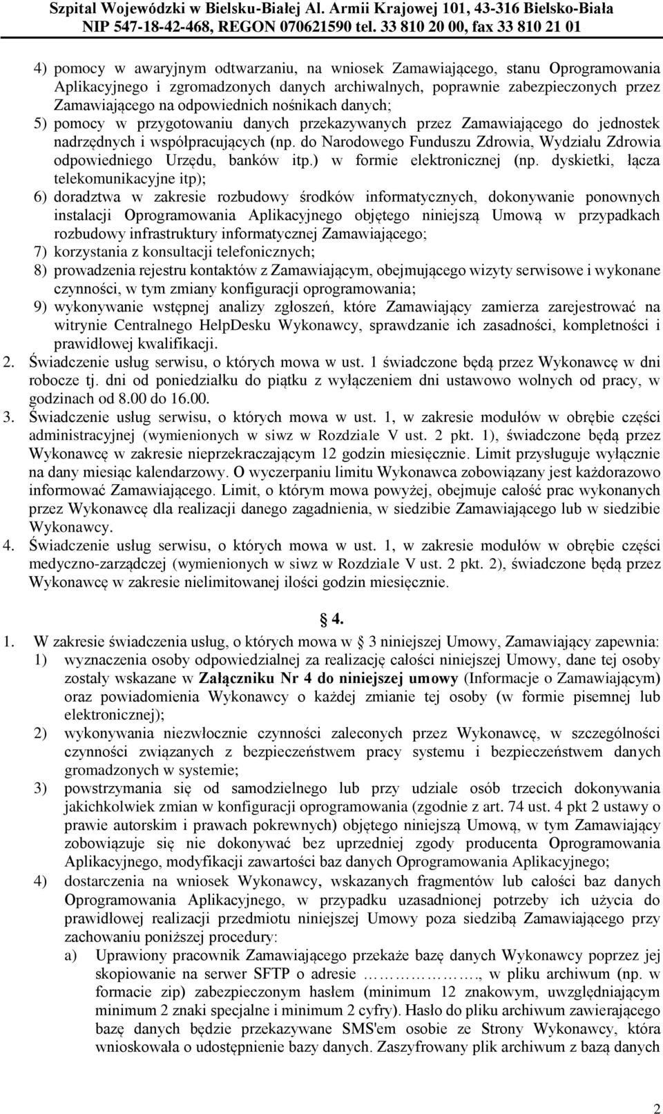 do Narodowego Funduszu Zdrowia, Wydziału Zdrowia odpowiedniego Urzędu, banków itp.) w formie elektronicznej (np.
