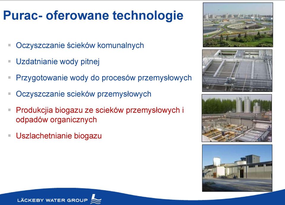 przemysłowych Oczyszczanie scieków przemysłowych Produkcjia