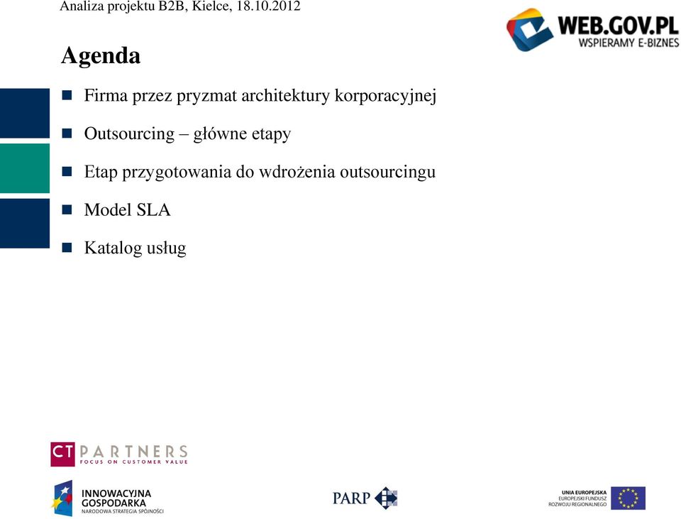 Outsourcing główne etapy Etap