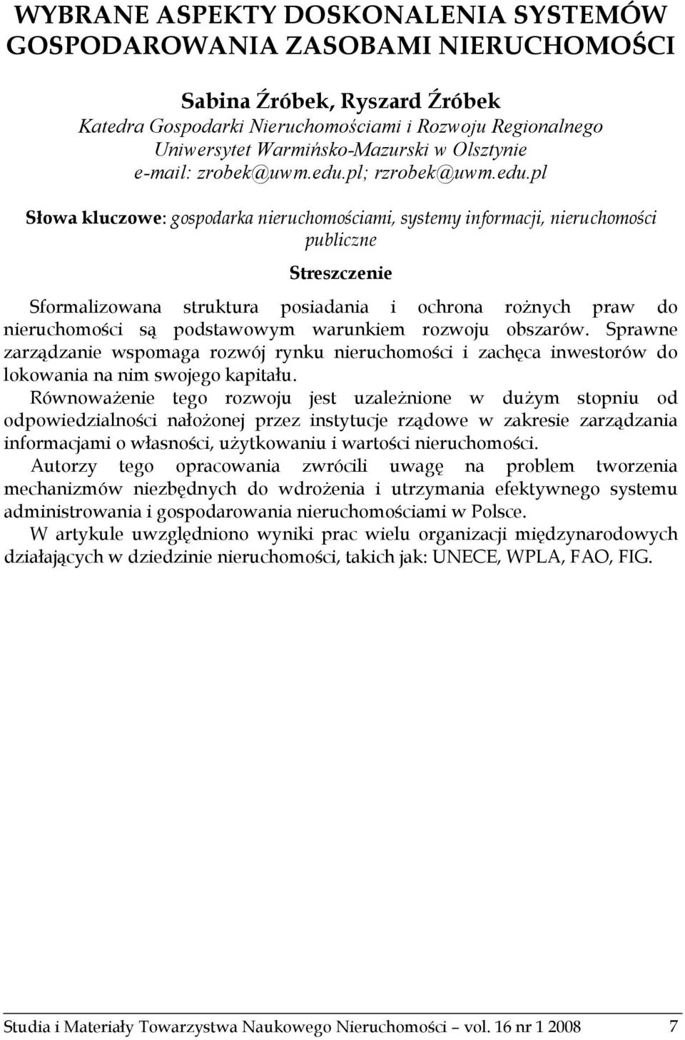 pl; rzrobek@uwm.edu.