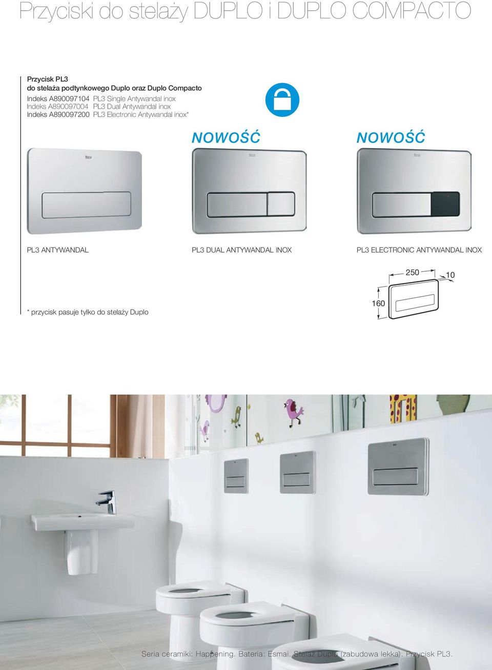 Antywandal inox* NOWOŚĆ NOWOŚĆ PL3 ANTYWANDAL PL3 DUAL ANTYWANDAL INOX PL3 ELECTRONIC ANTYWANDAL INOX * przycisk