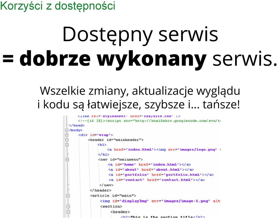 Wszelkie zmiany, aktualizacje