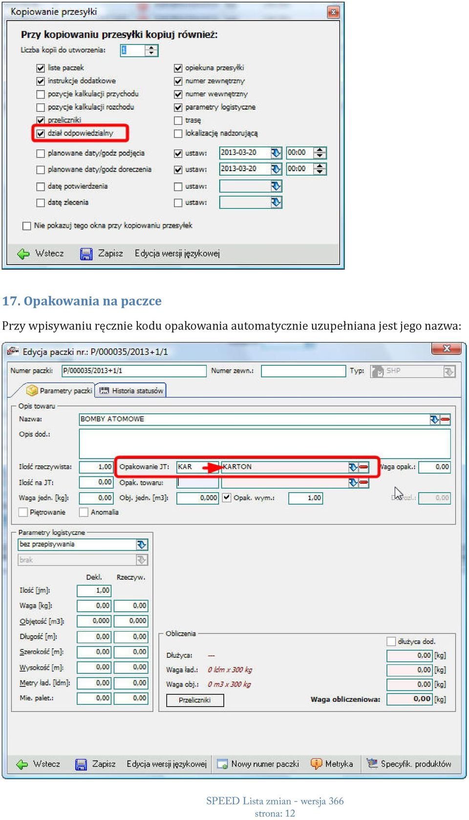 opakowania automatycznie