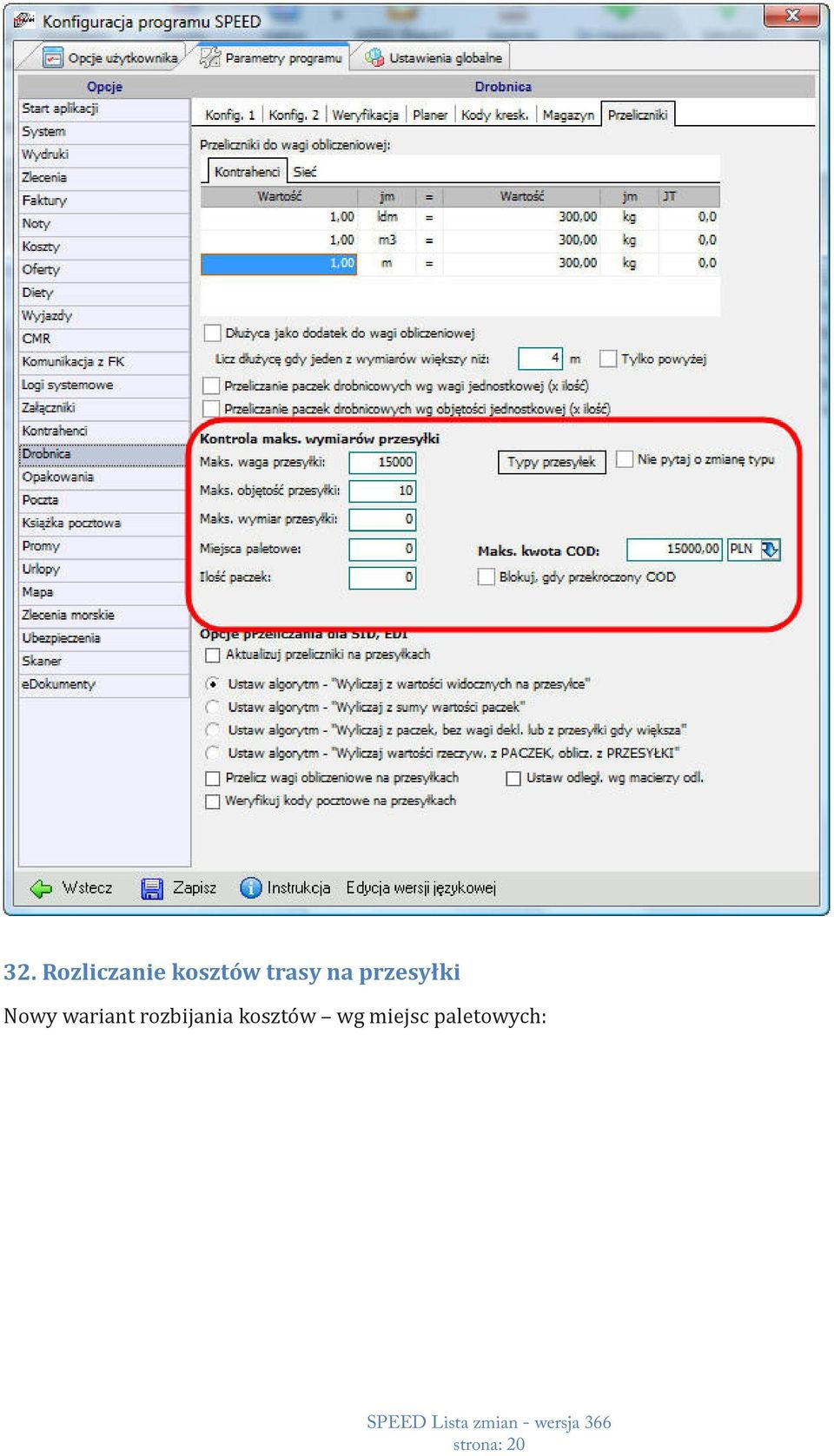 wariant rozbijania kosztów