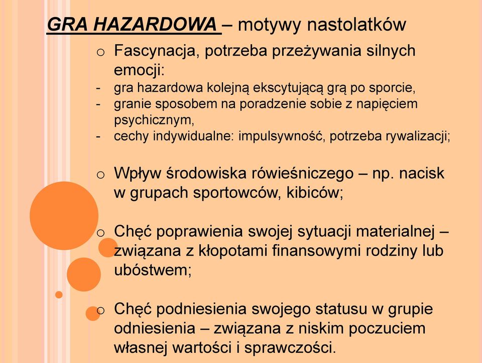 rówieśniczego np.