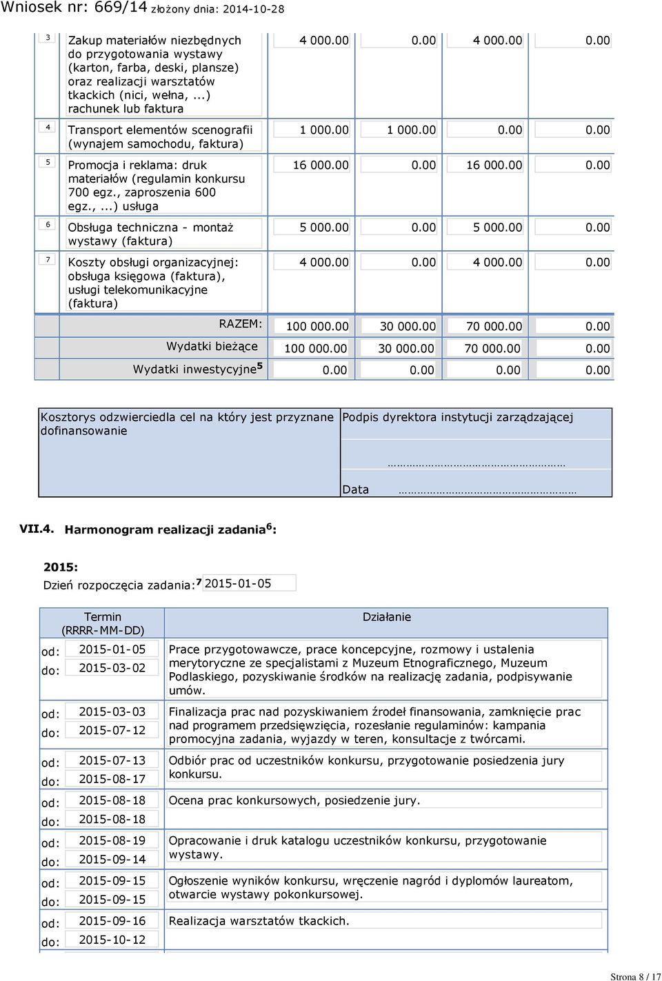 faktura) 5 Promocja i reklama: druk materiałów (regulamin konkursu 700 egz., 