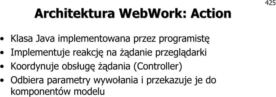 żądanie przeglądarki Koordynuje obsługę żądania