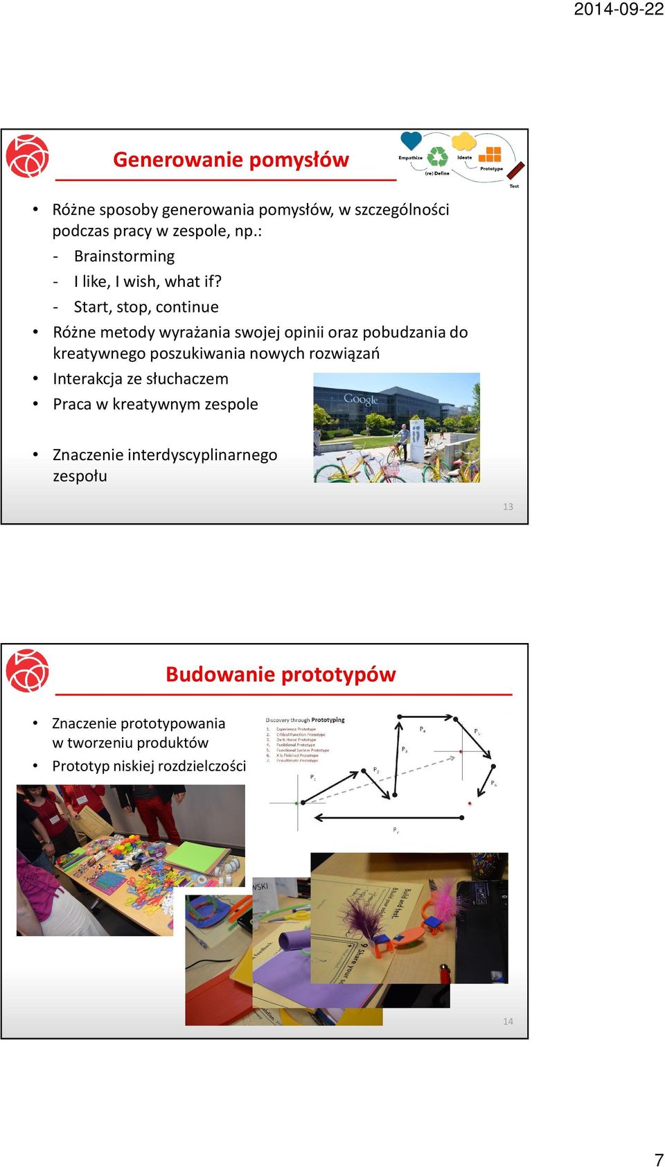 - Start, stop, continue Różne metody wyrażania swojej opinii oraz pobudzania do kreatywnego poszukiwania nowych