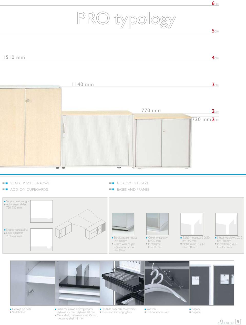 metalowy 30x30 h=150 mm Metal frame 30x30 H=150 mm Stelaż metalowy Ø30 h=150 mm Metal frame Ø30 H=150 mm Uchwyt do półki Shelf holder Półka metalowa z przegrodami, płytowa