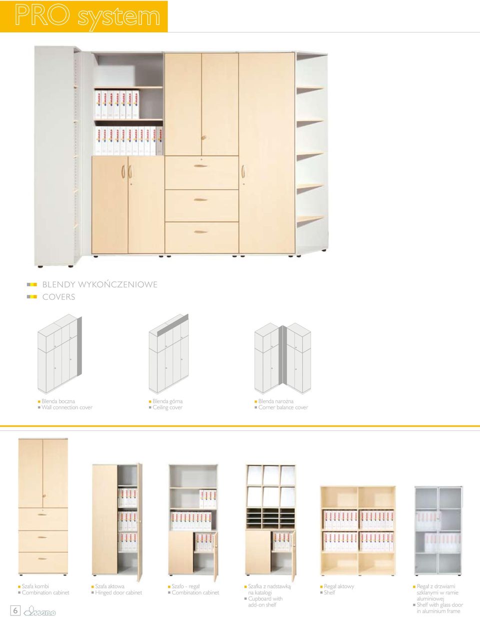 Szafo - regał Combination cabinet Szafka z nadstawką na katalogi Cupboard with add-on shelf Regał