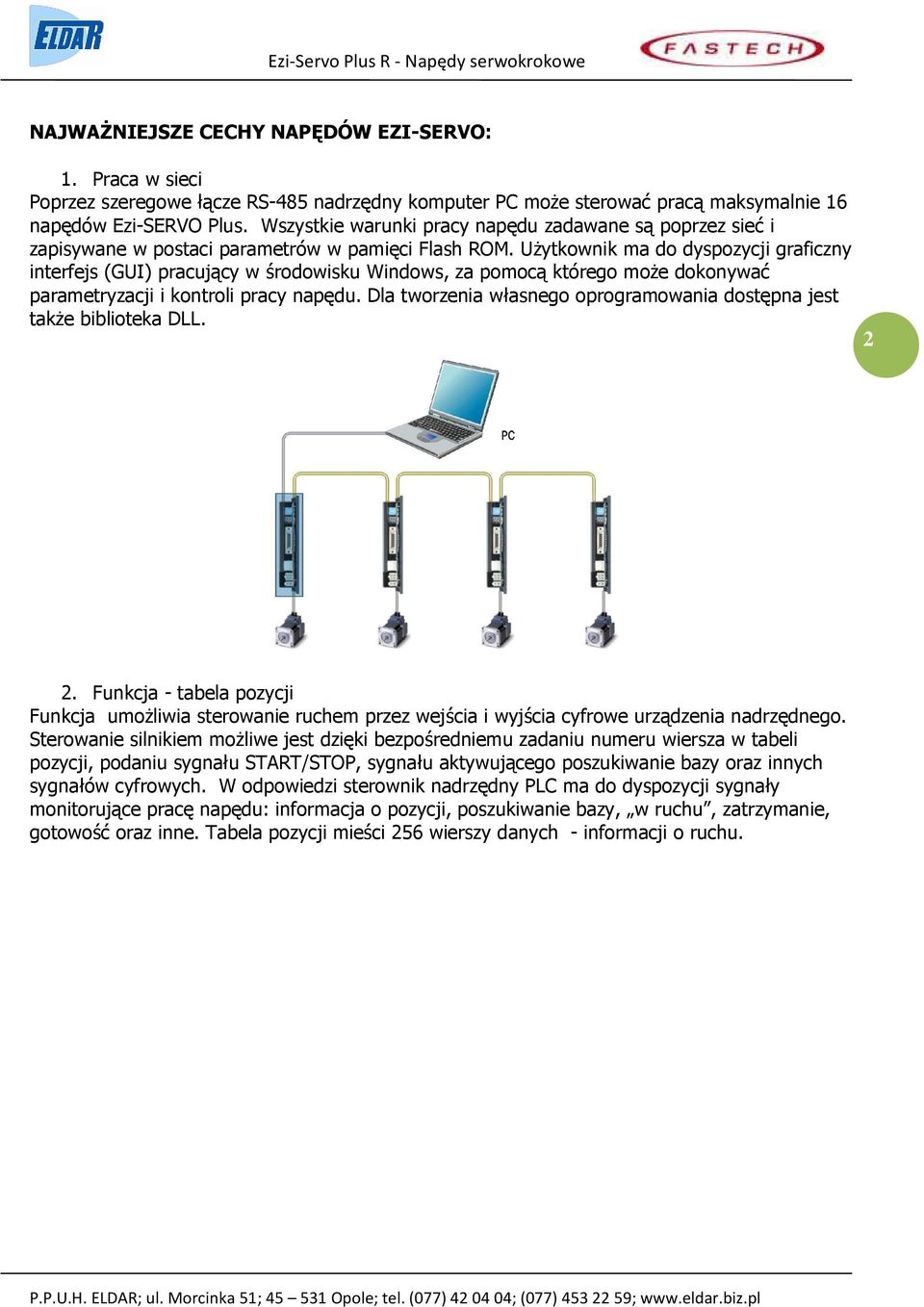 Użytkownik ma do dyspozycji graficzny interfejs (GUI) pracujący w środowisku Windows, za pomocą którego może dokonywać parametryzacji i kontroli pracy napędu.