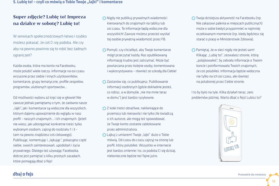 Każda osoba, która ma konto na Facebooku, może polubić wiele rzeczy: informacje na osi czasu wrzucone przez siebie i innych użytkowników, komentarze, grupy tematyczne, profile zespołów, programów,