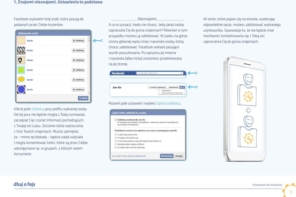 Również w tym przypadku możesz ją zablokować. W pasku na górze strony głównej wpisz imię i nazwisko osoby, którą chcesz zablokować. Facebook wskaże pasujące wyniki poszukiwania.