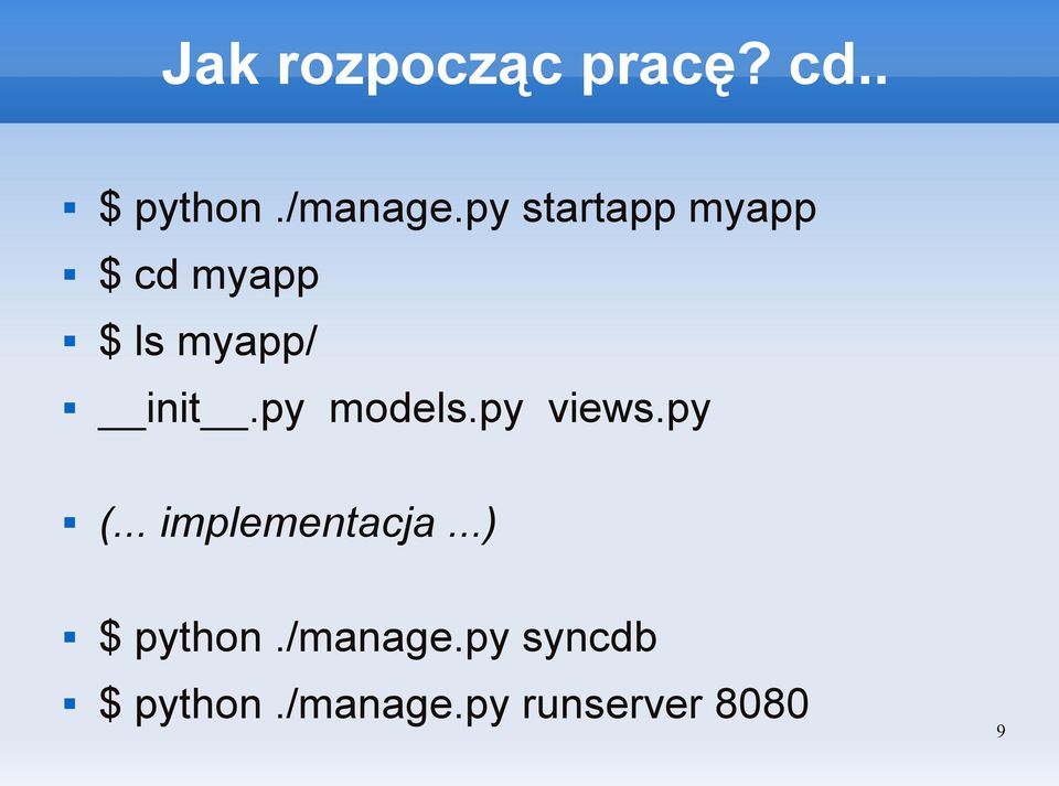 py models.py views.py (... implementacja.