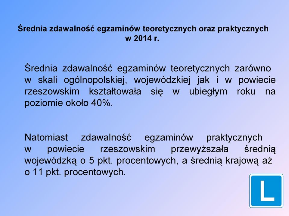 powiecie rzeszowskim kształtowała się w ubiegłym roku na poziomie około 40%.