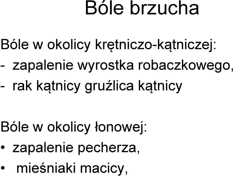 robaczkowego, - rak kątnicy gruźlica