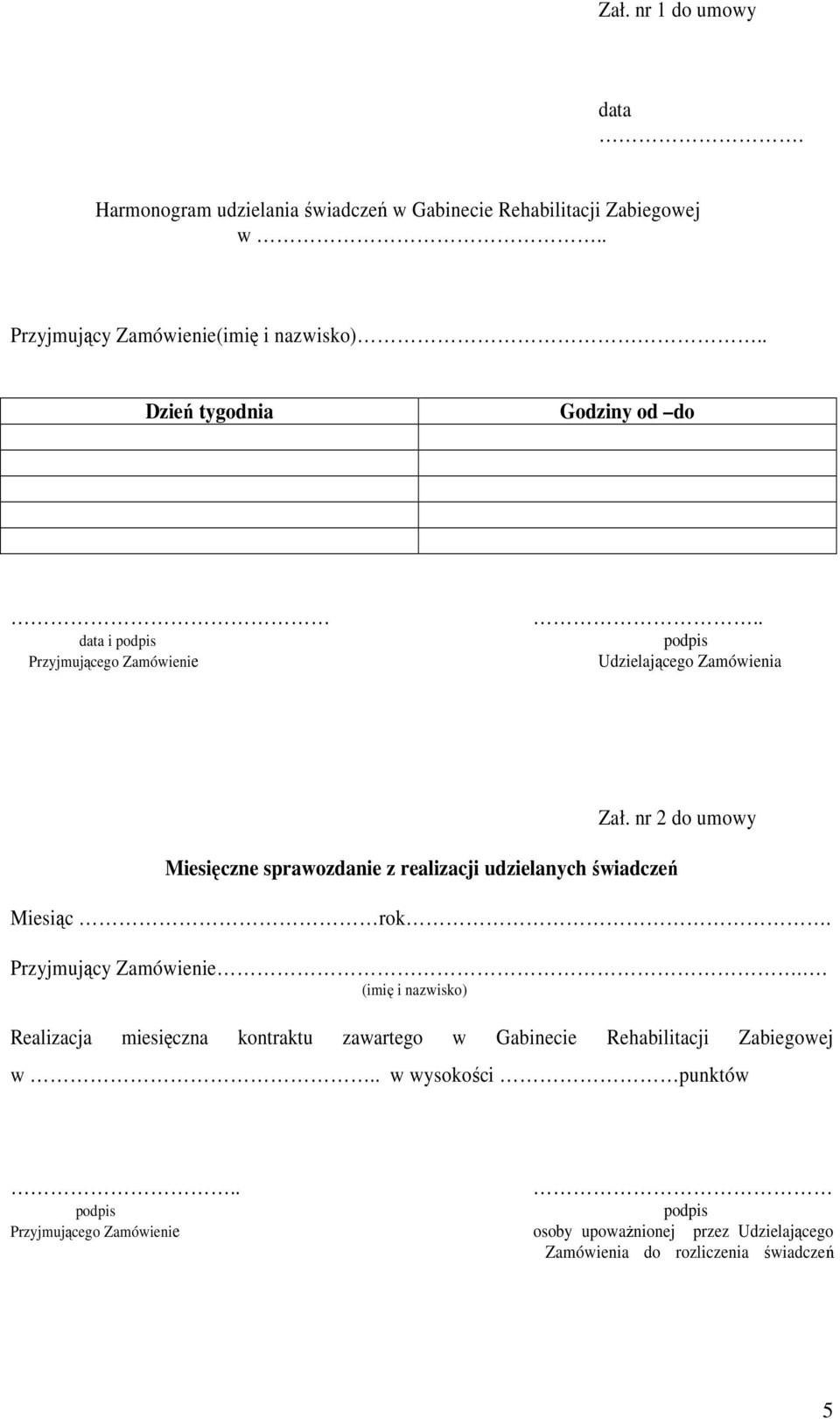 do data i Przyjmującego Zamówienie Udzielającego Zamówienia Zał.