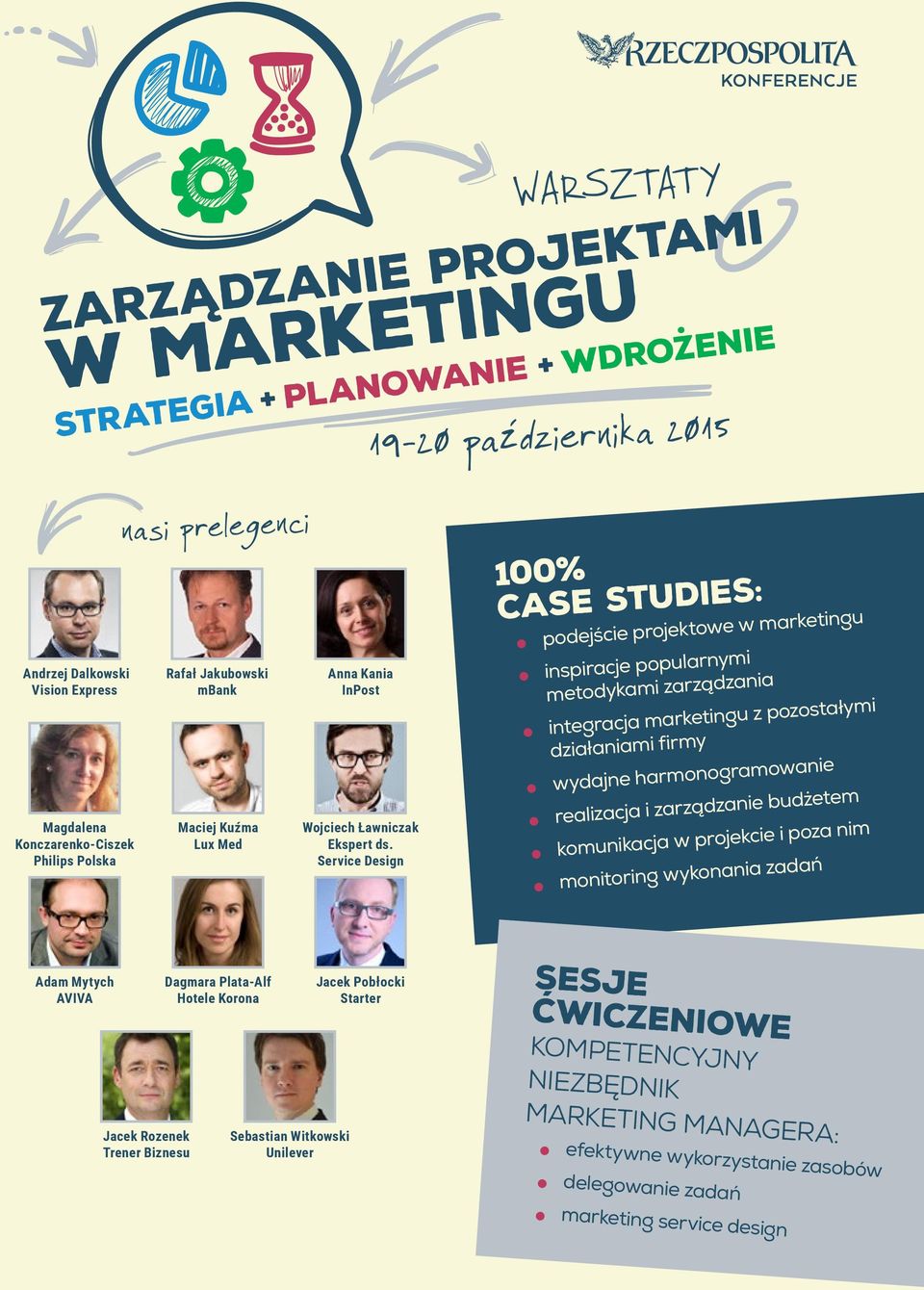 Service Design 100% CASE STUDIES: podejście projektowe w marketingu inspiracje popularnymi metodykami zarządzania integracja marketingu z pozostałymi działaniami firmy wydajne harmonogramowanie