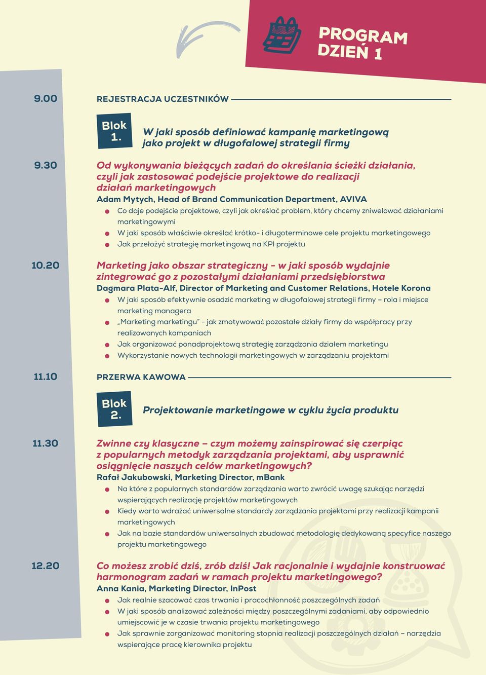 AVIVA Co daje podejście projektowe, czyli jak określać problem, który chcemy zniwelować działaniami marketingowymi W jaki sposób właściwie określać krótko- i długoterminowe cele projektu