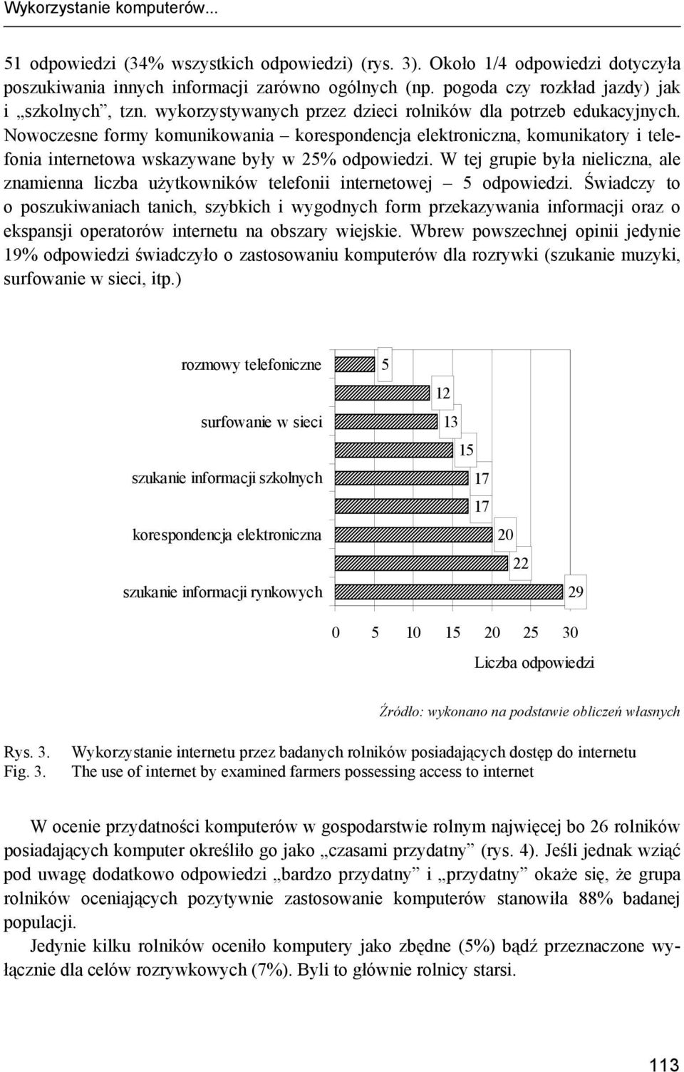 Nowoczesne formy komunikowania korespondencja elektroniczna, komunikatory i telefonia internetowa wskazywane były w 25% odpowiedzi.