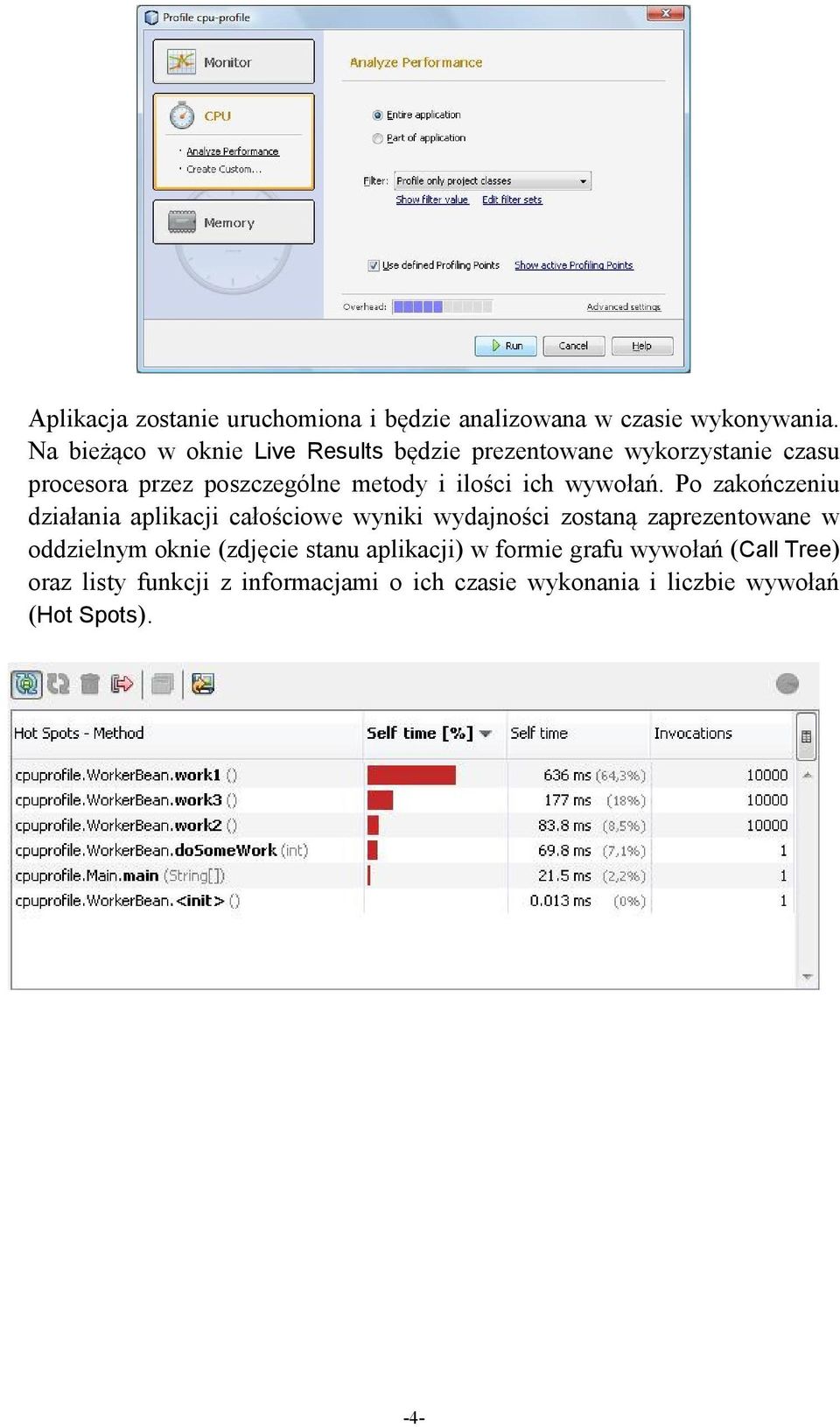ilości ich wywołań.