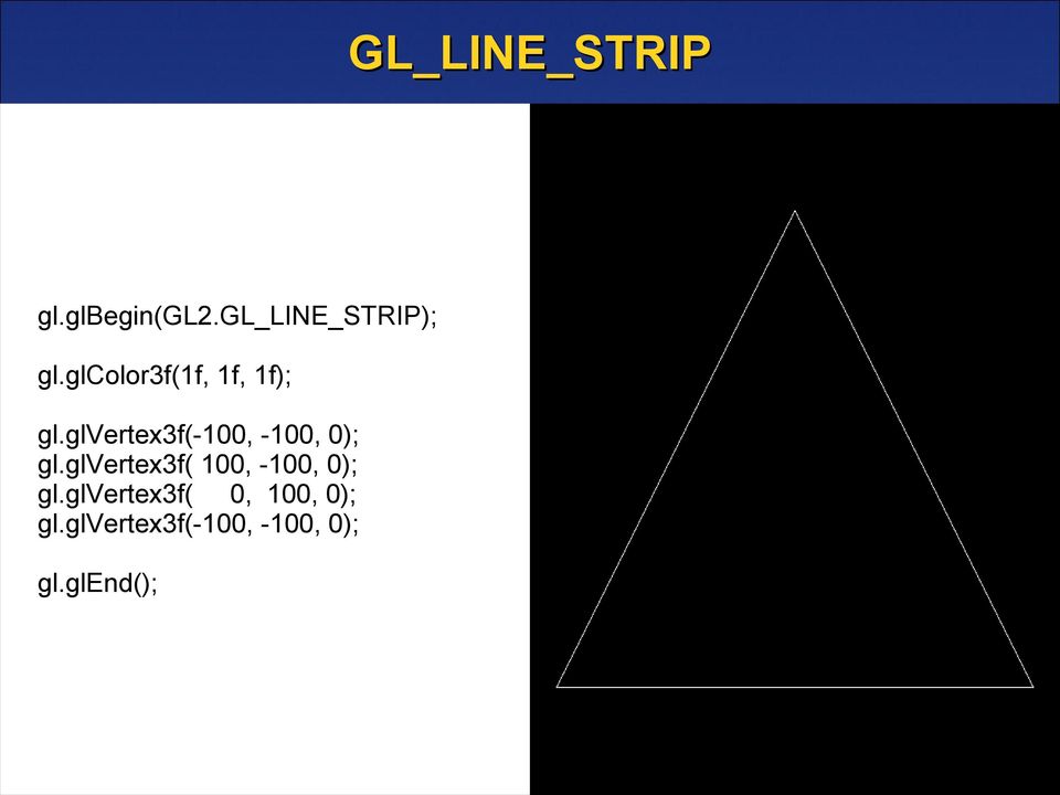 glvertex3f(-100, -100, 0); gl.