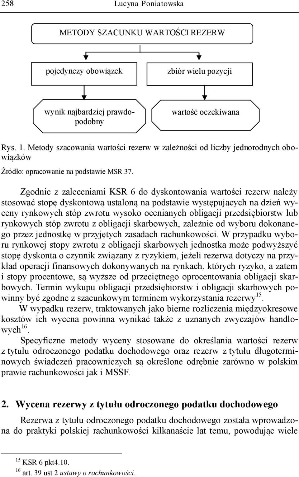 Zgodnie z zaleceniami KSR 6 do dyskontowania wartości rezerw należy stosować stopę dyskontową ustaloną na podstawie występujących na dzień wyceny rynkowych stóp zwrotu wysoko ocenianych obligacji