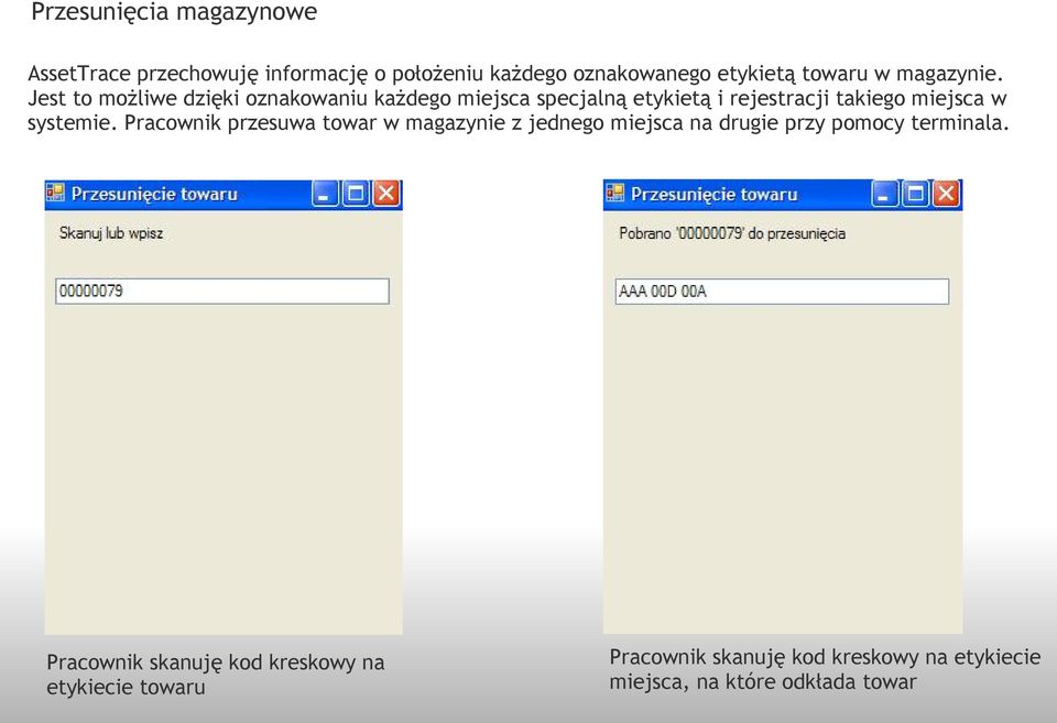 Jest to możliwe dzięki oznakowaniu każdego miejsca specjalną etykietą i rejestracji takiego miejsca w systemie.