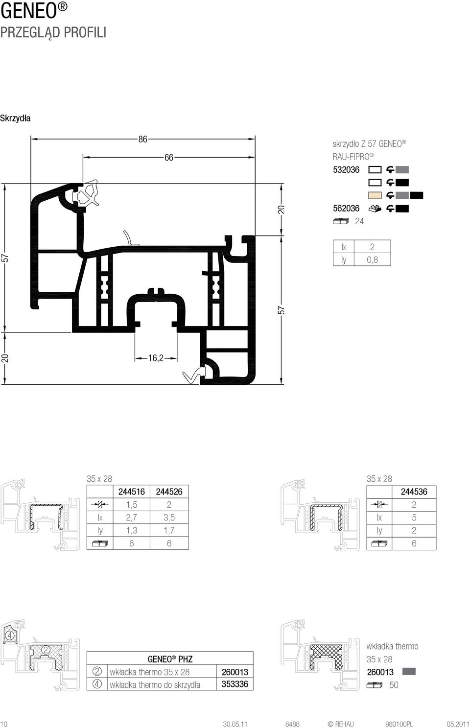 GENEO PHZ wkładka thermo 35 x 8 0013 4 wkładka thermo do