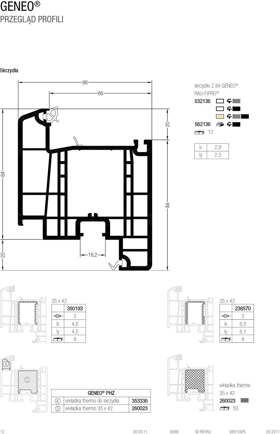 GENEO PHZ 4 wkładka thermo do skrzydła 35333 5 wkładka thermo