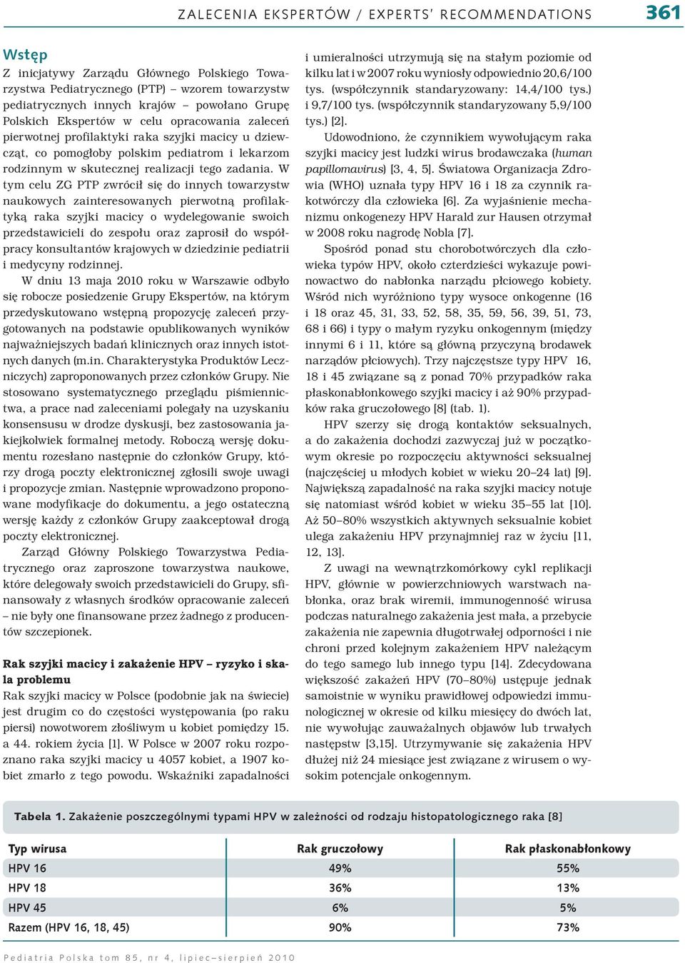 rodzaju histopatologicznego raka [8] Typ wirusa Rak
