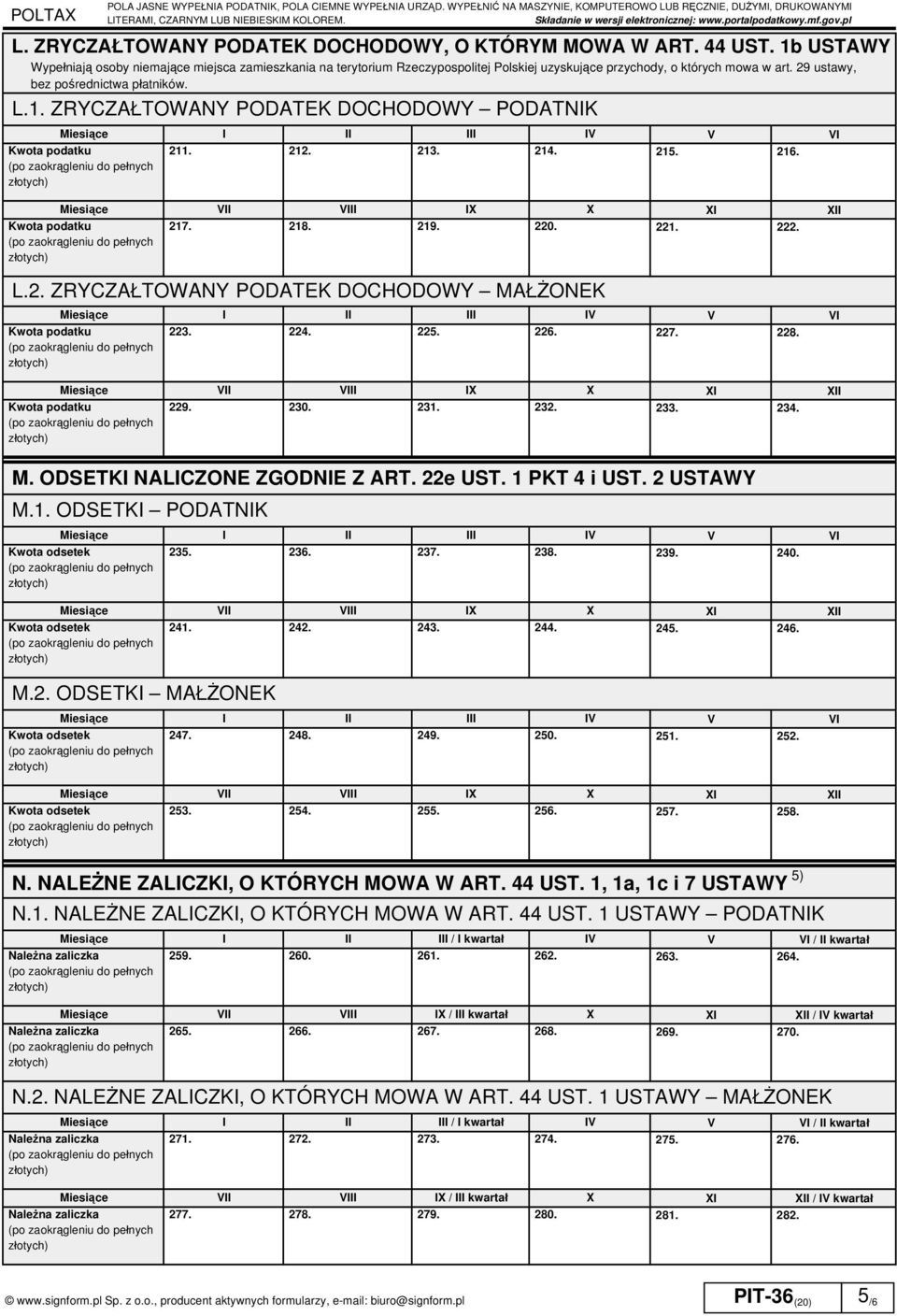212. 213. 214. 215. 216. I II III I 217. 218. 219. 220. L.2. ZRYCZAŁTOWANY PODATEK DOCHODOWY MAŁŻONEK I 223. 224. II III 225. 226. II III I 229. 230. 231. 232. I 221. 222. 227. 228. 233. 234. I I I M.